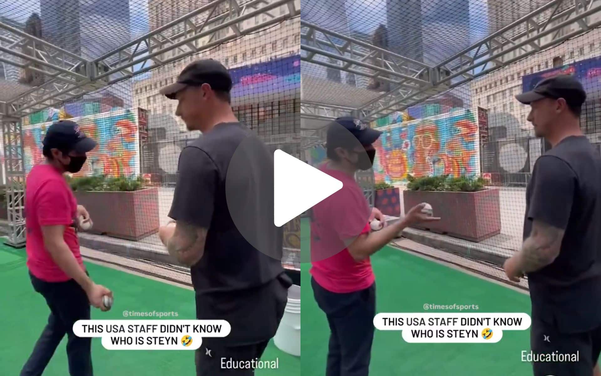 [Watch] Dale Steyn Receives Bowling Tips From USA Staff Member Amidst T20 World Cup 2024